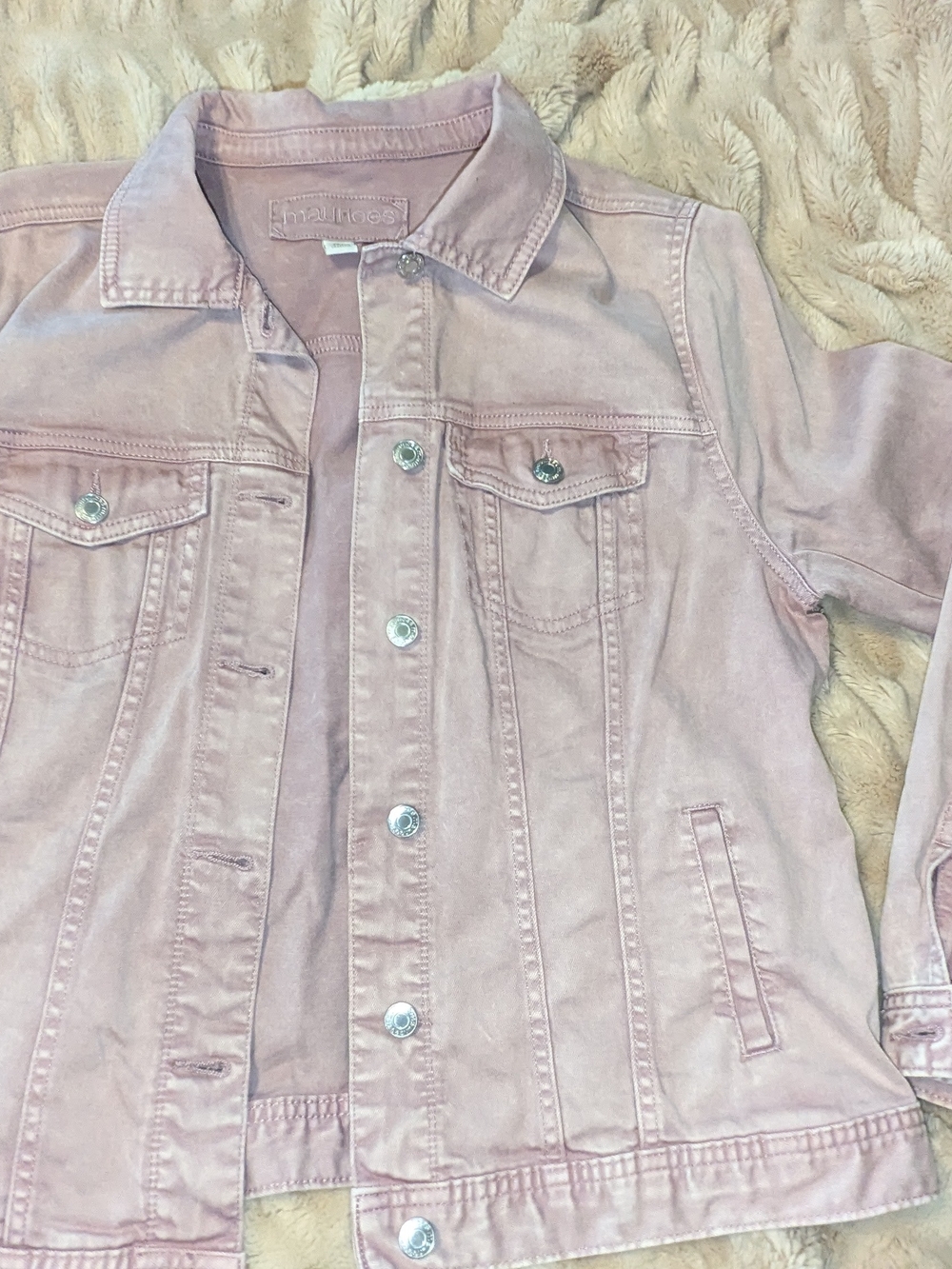 Maurices Light Pink Denim Jacket